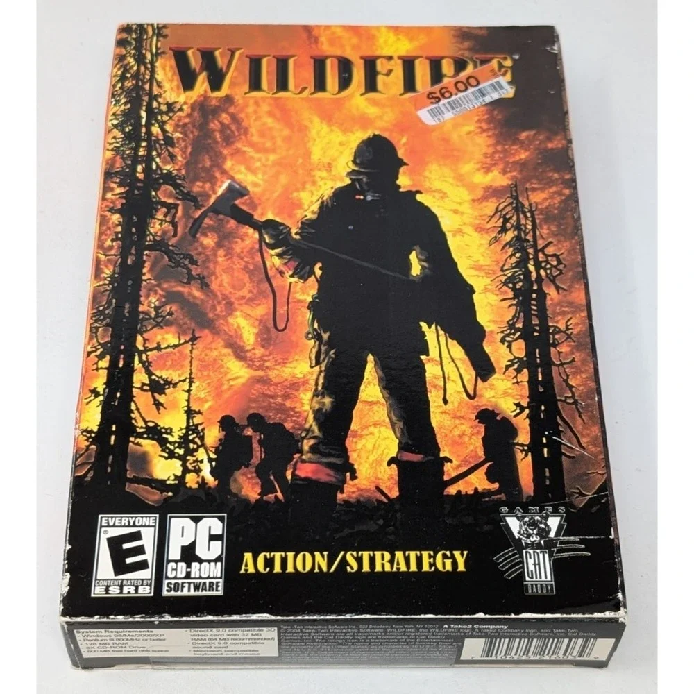 Wildfire PC Game Cat Daddy Games 2004 Firefighting Firefighter NEW‎ SEALED BOX